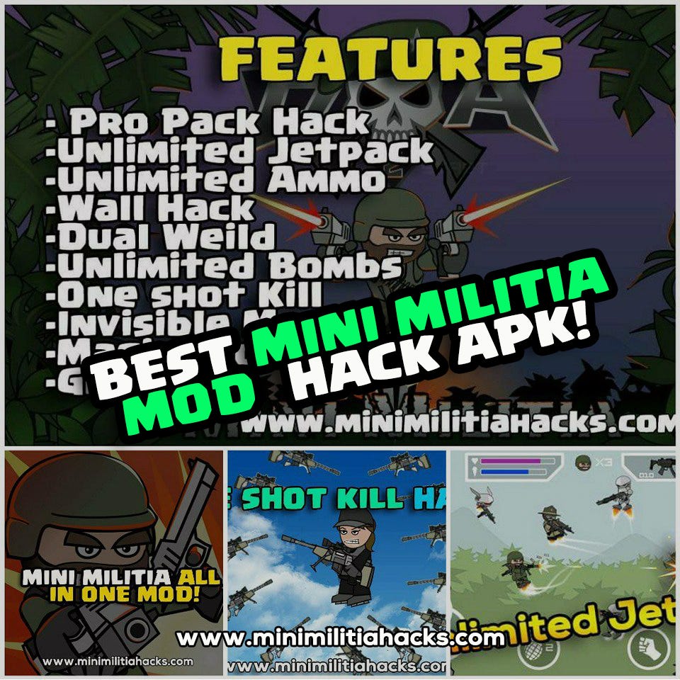 10 Best Mini Militia All In One Mods Hack Apk Cheats Unlimited
