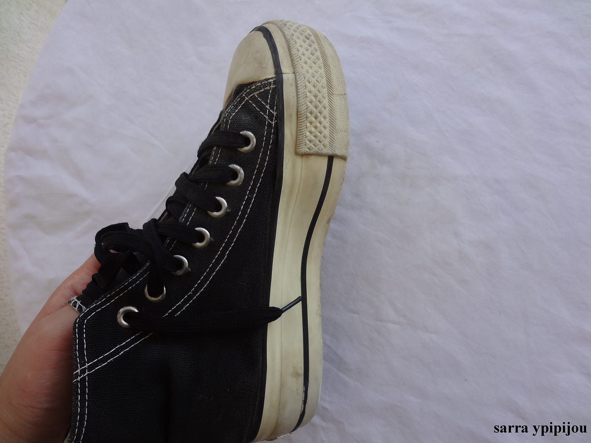 sneakers turned yellow