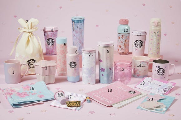 Starbucks Japan Sakura 2020 Reusable Cup Limited Cherry Blossoms 