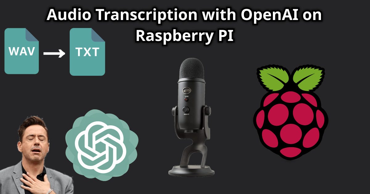 Audio transcription with OpenAI Whisper on Raspberry PI 5.