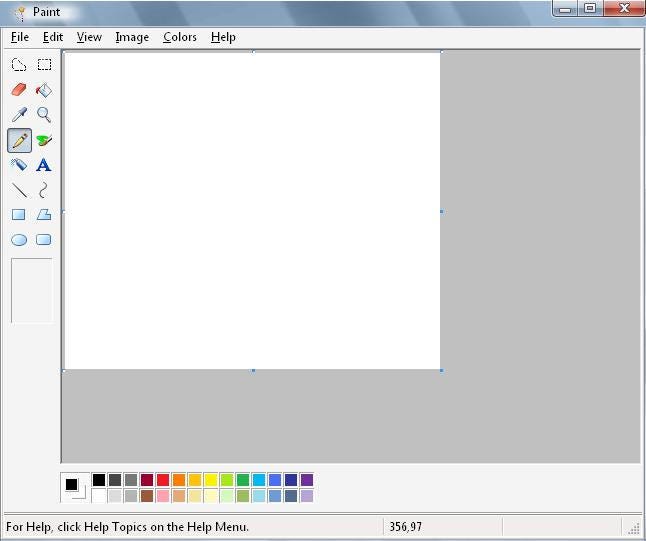 First MS Paint interface design