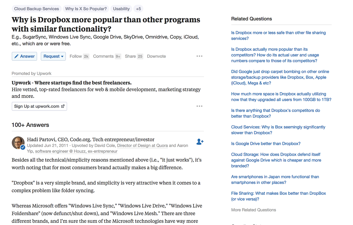 Redesign the Pace of Reading in Quora