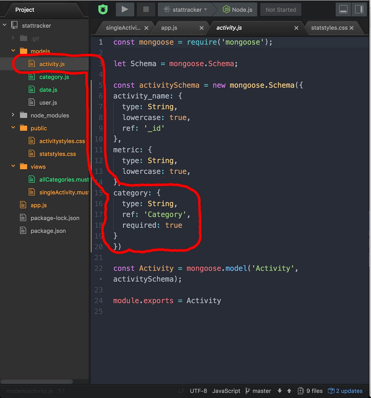Creating relationships between Schemas in MongoDB. – hello JS
