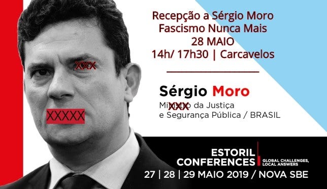 Convocado protesto contra vinda de Sérgio Moro a Portugal