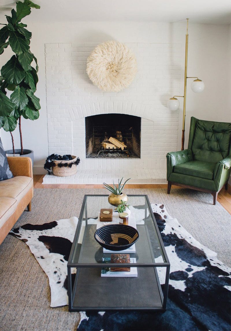 Below are some ways to use hair on hide rugs in your home decor