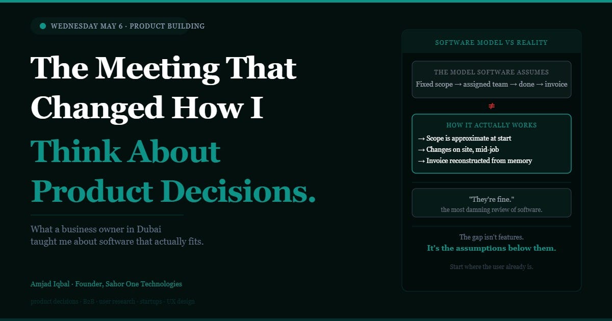 The Meeting That Changed How I Think About Product Decisions