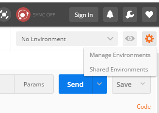 Postman environment variables in variable