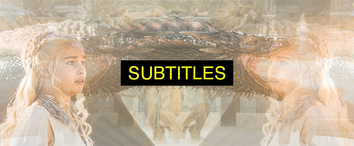 Subtitles were never designed. The missing element in TV typography design