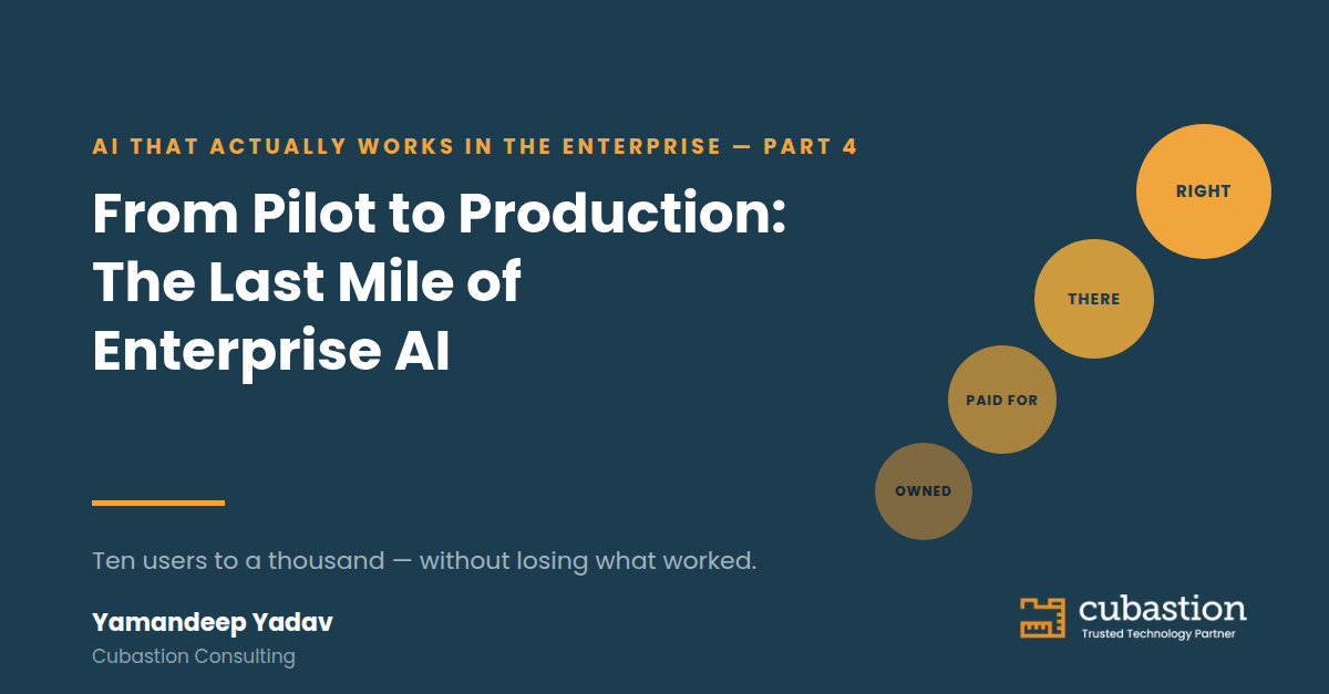 From Pilot to Production: The Last Mile of Enterprise AI From Pilot to Production: The Last Mile of Enterprise AI