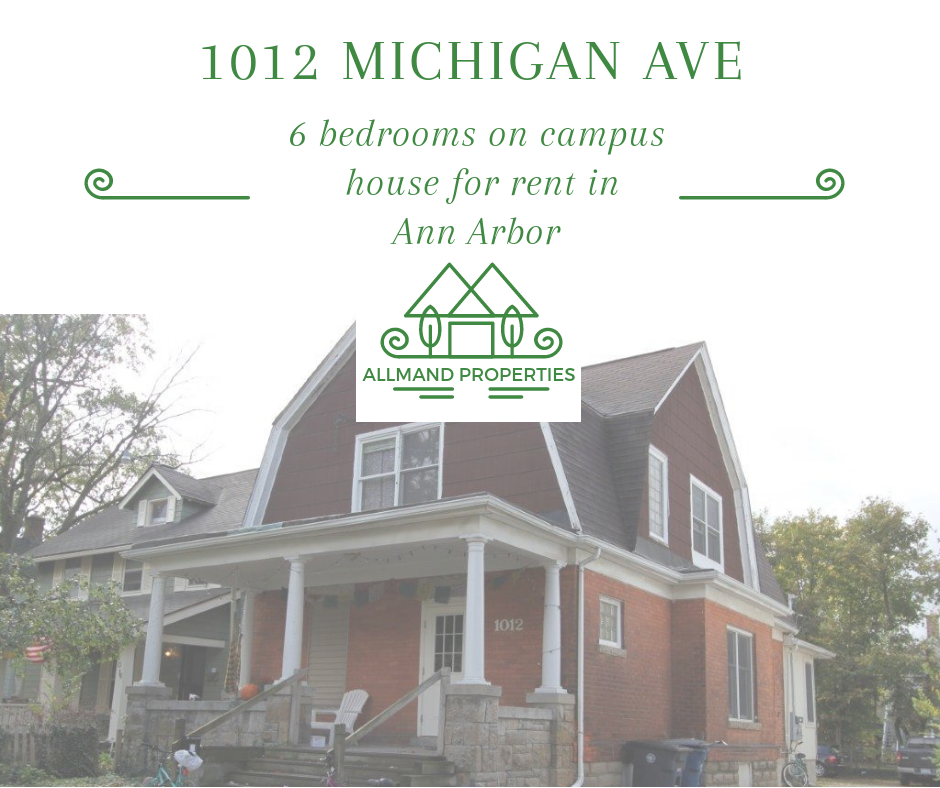 1012 michigan — 6 bedrooms on campus house for rent in ann arbor, mi