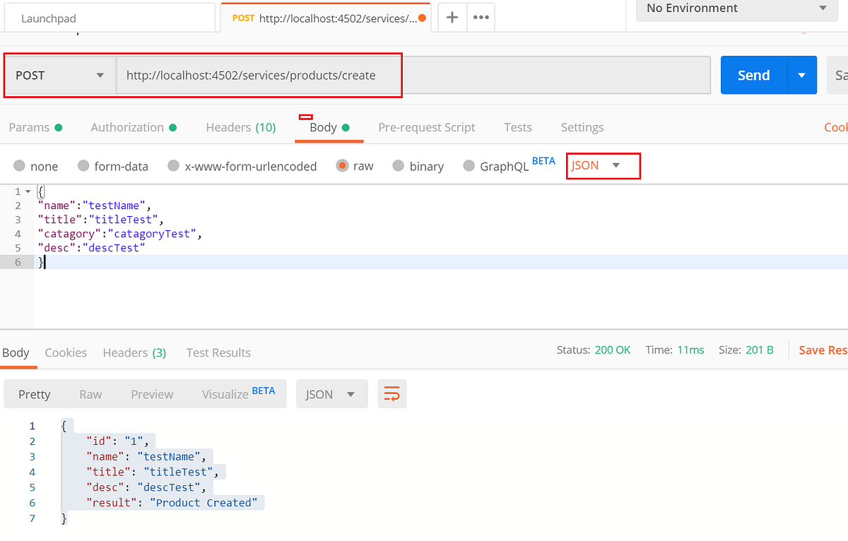 postman-testing-post-service
