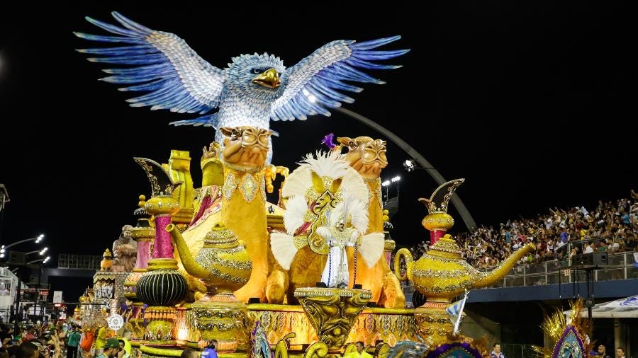 Águia de Ouro sobe para o Grupo Especial do carnaval de SP com desfile sem penas e plumas…