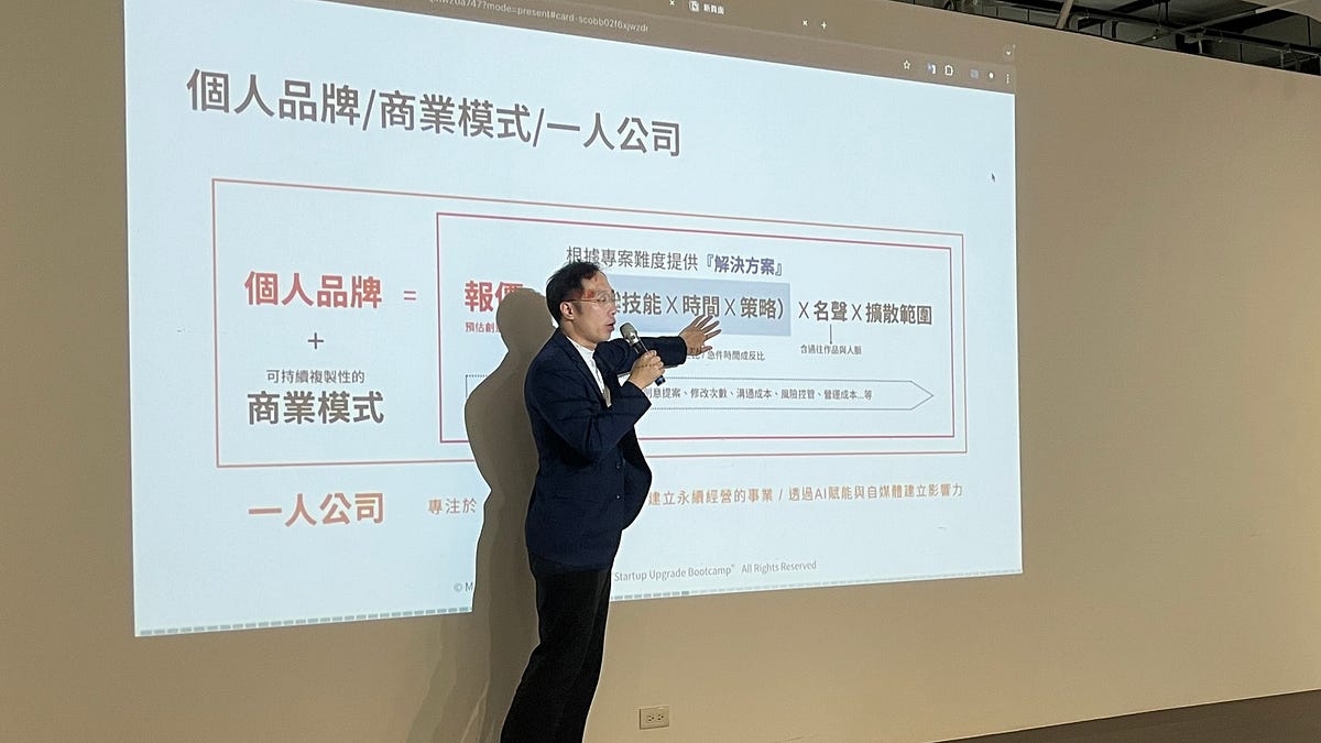 打造 AI 高效率一人公司：創業升級實體班課程筆記