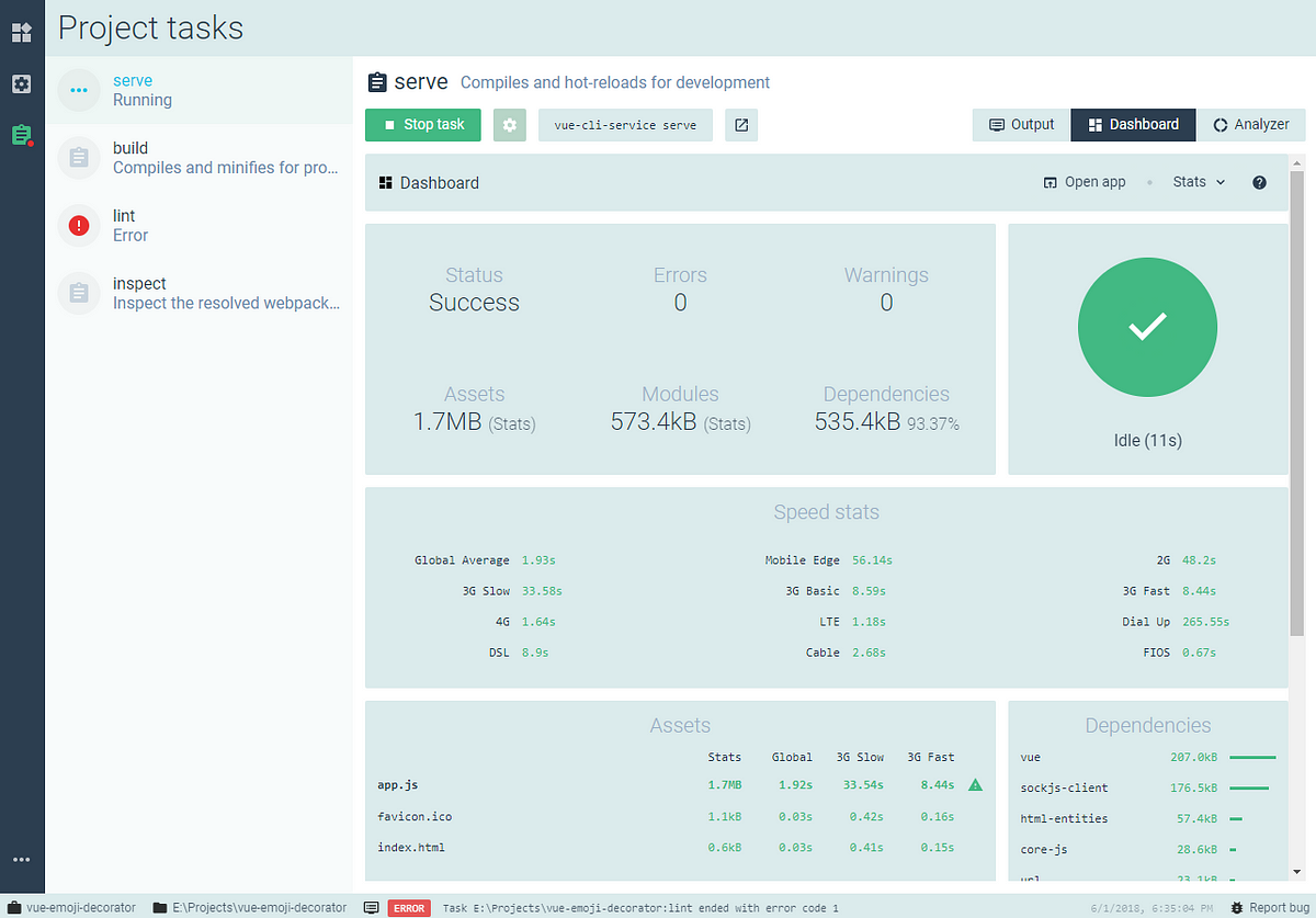 Vue cli создание проекта