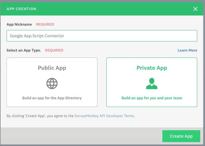 How To Use The Surveymonkey Api Yidan Wang Medium - create a private app in surveymonkey