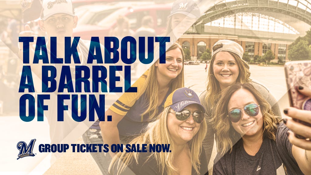 BREWERS GROUP TICKETS ON SALE NOW – Cait Covers the Bases