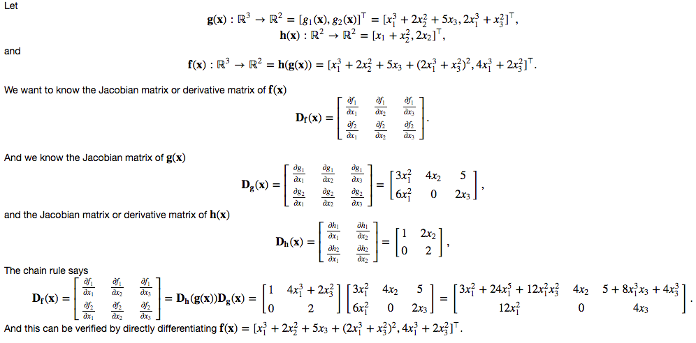 Chain Rule Of Derivatives Examples — Scalar And Vector Cases