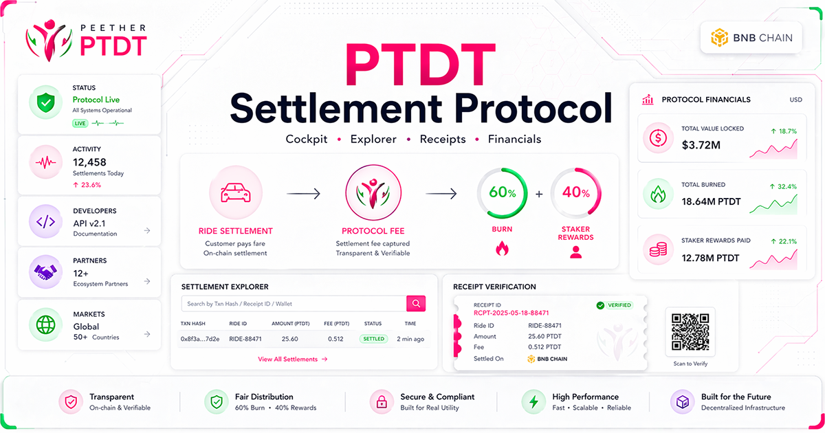 PTDT Settlement Protocol Apps Are Now Live