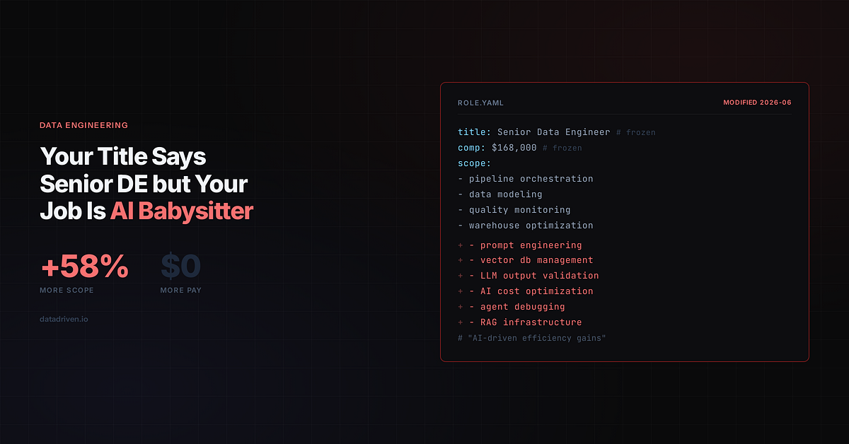 Your Title Says Senior DE but Your Job Is AI Babysitter