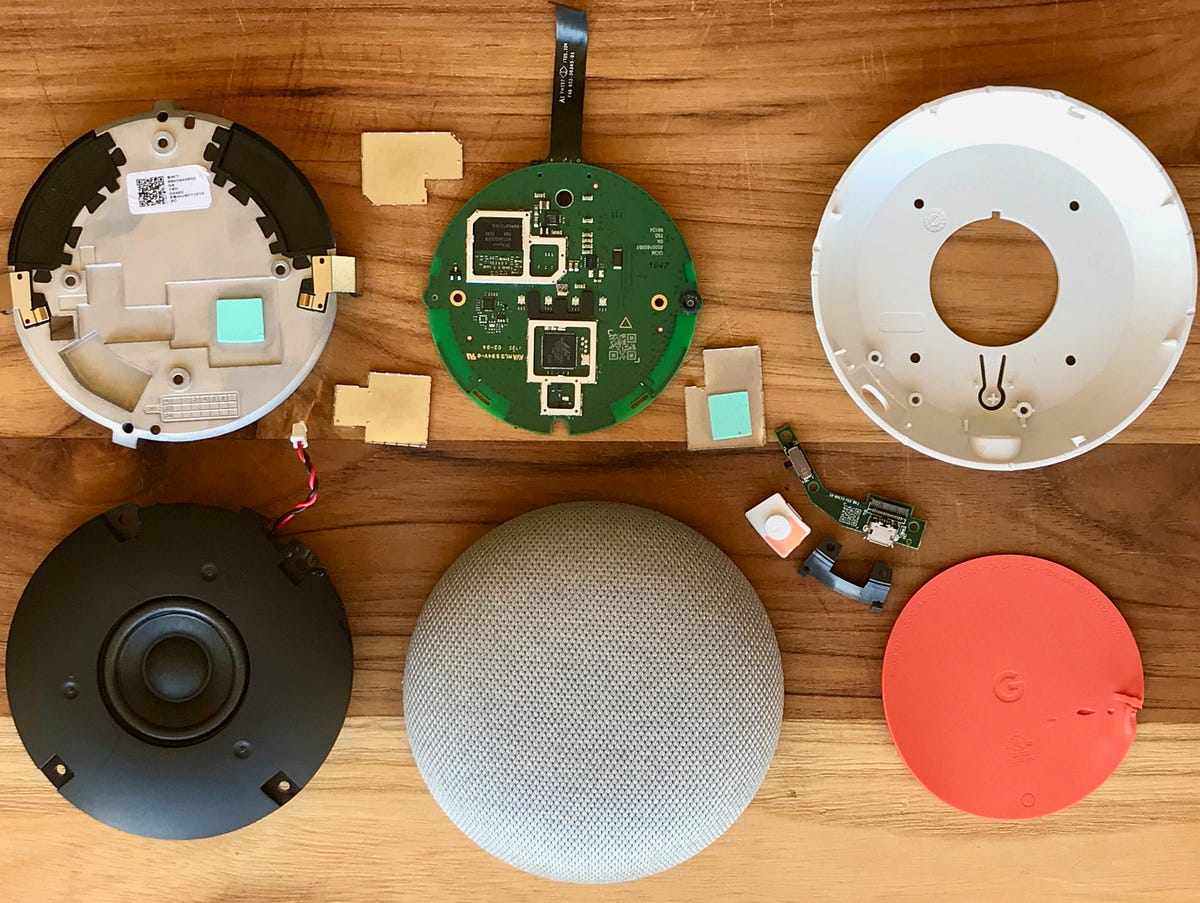 Google Home Mini teardown, comparison to Echo Dot, and giving technology a voice
