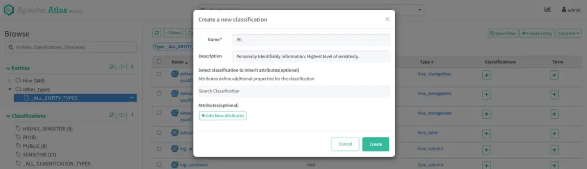 Create a new Classification