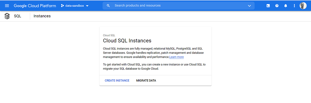 Creating a PostgreSQL instance in Cloud SQL