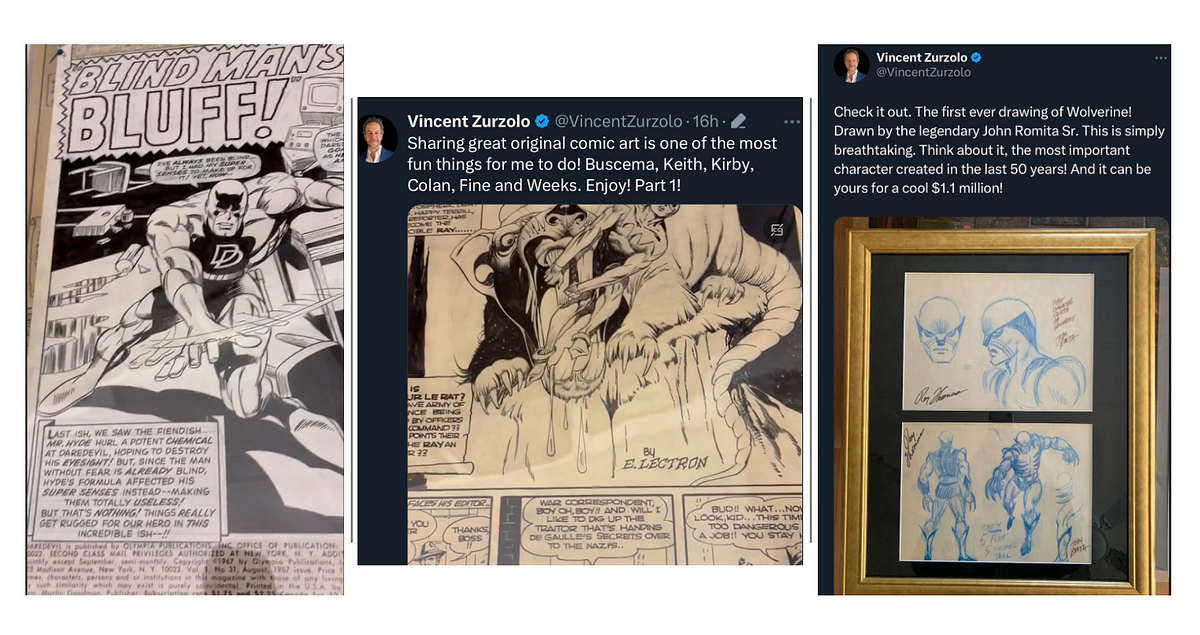 Sharing great original comic art is one of the most fun things for me to do! Buscema, Keith, Kirby, Colan, Fine and Weeks https://x.com/VincentZurzolo/status/1754096737151582647?s=20