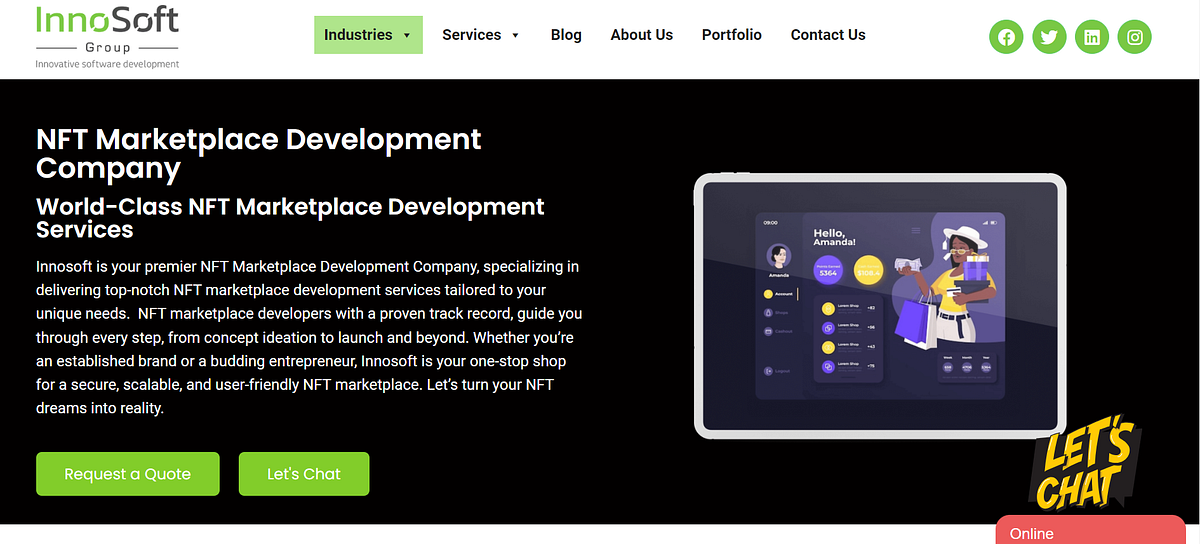 Innosoft Group NFT Marketplace Development Company