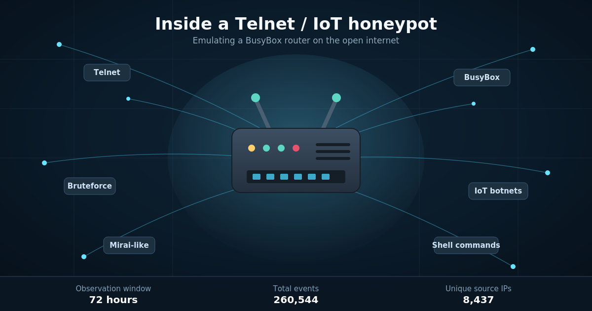 260,000 Telnet Connections in 72 Hours — IoT Honeypot Data