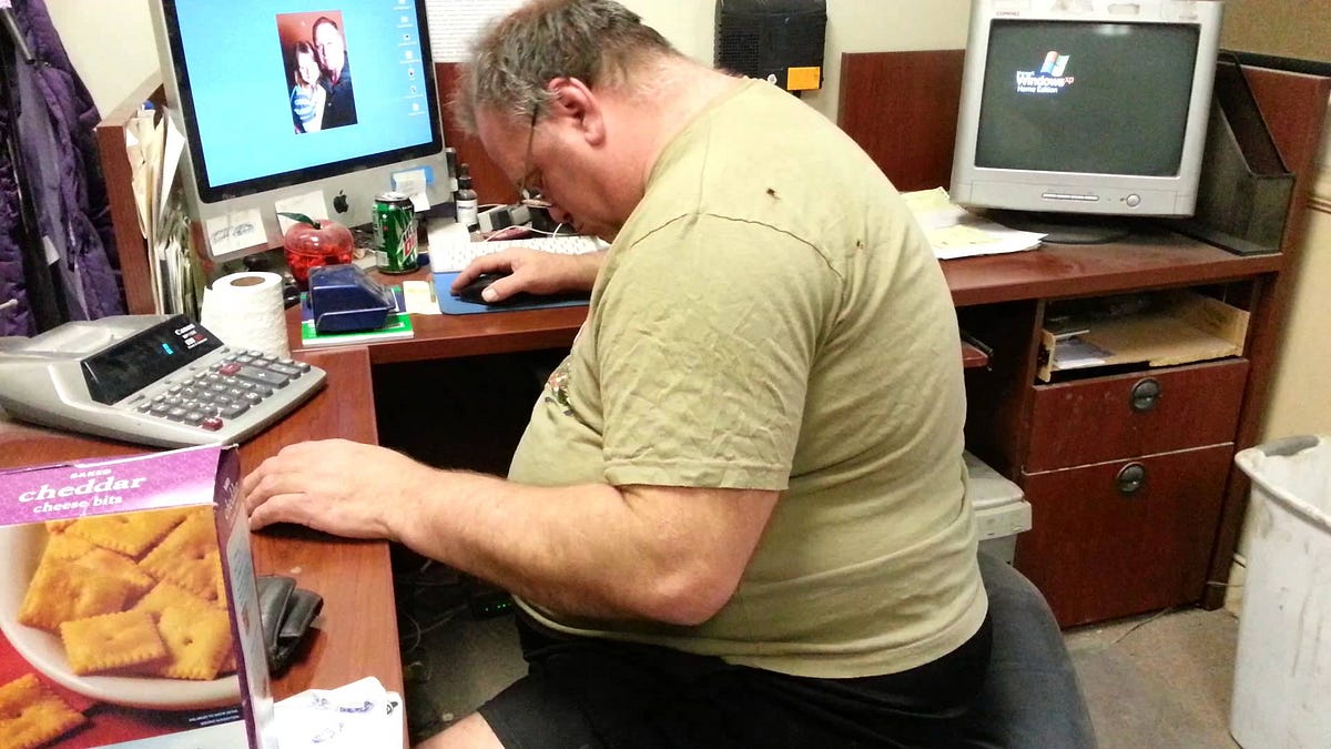 Fat Guy On The Computer 7