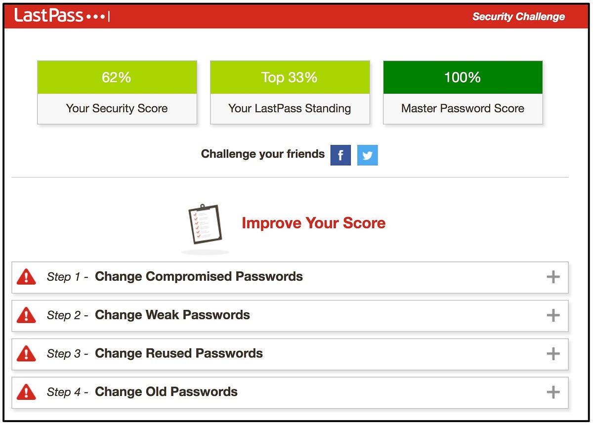 Lastpass change multiple passwords at once