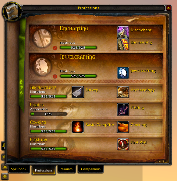 professions wow spellbook class warcraft guide player medium each ve been contents wowwiki abilities