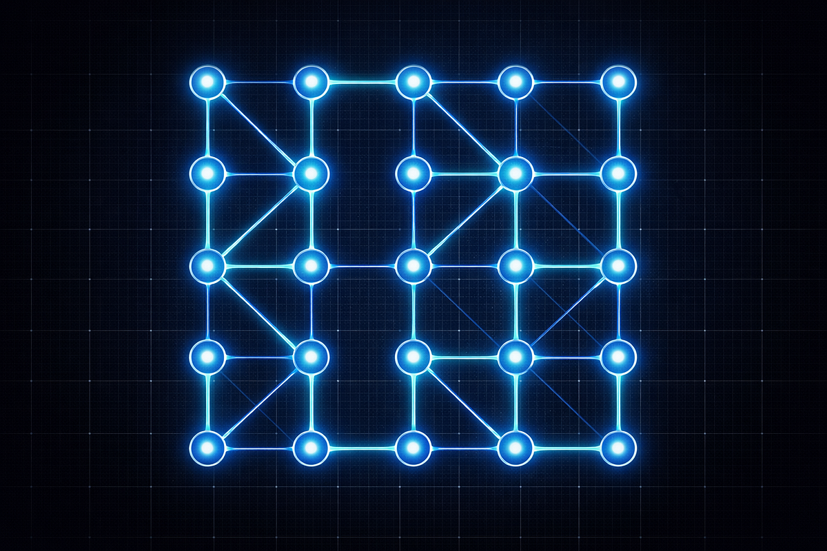 Connectivity map of qubits in a quantum processor showing limited hardware connections