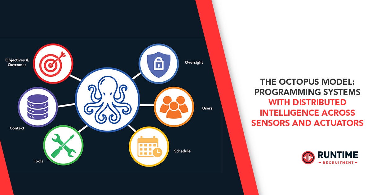 The Octopus Model: Programming Systems with Distributed Intelligence across Sensors and Actuators