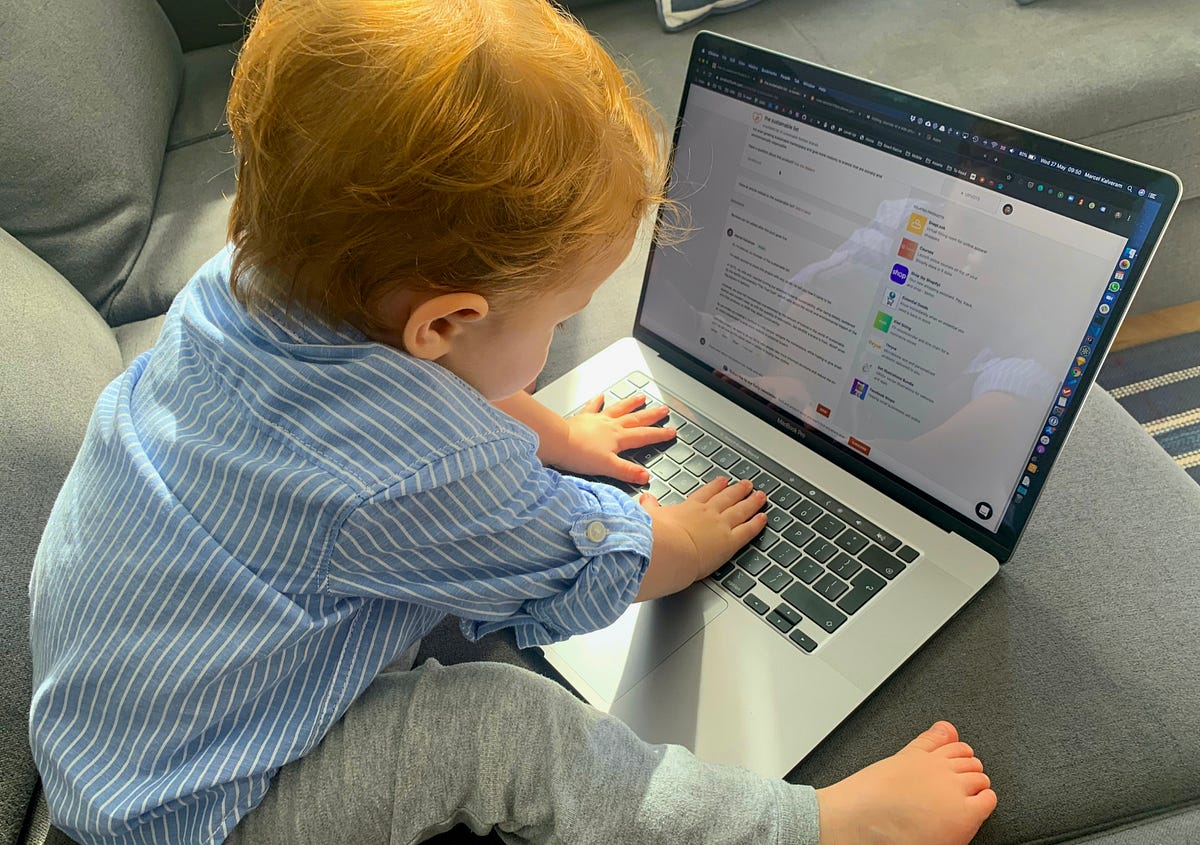 Our son Noah looking at the Product Hunt website