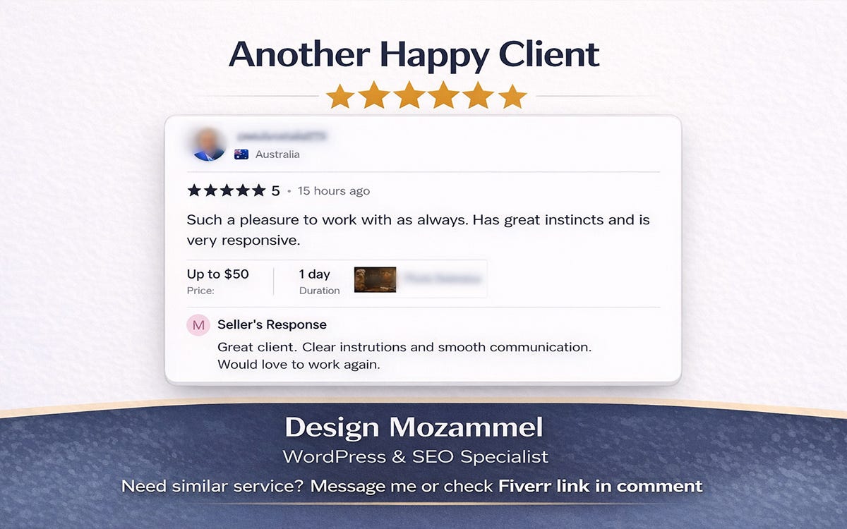 How I Delivered a 5-Star Client Experience with WordPress, SEO, and Restoration Work