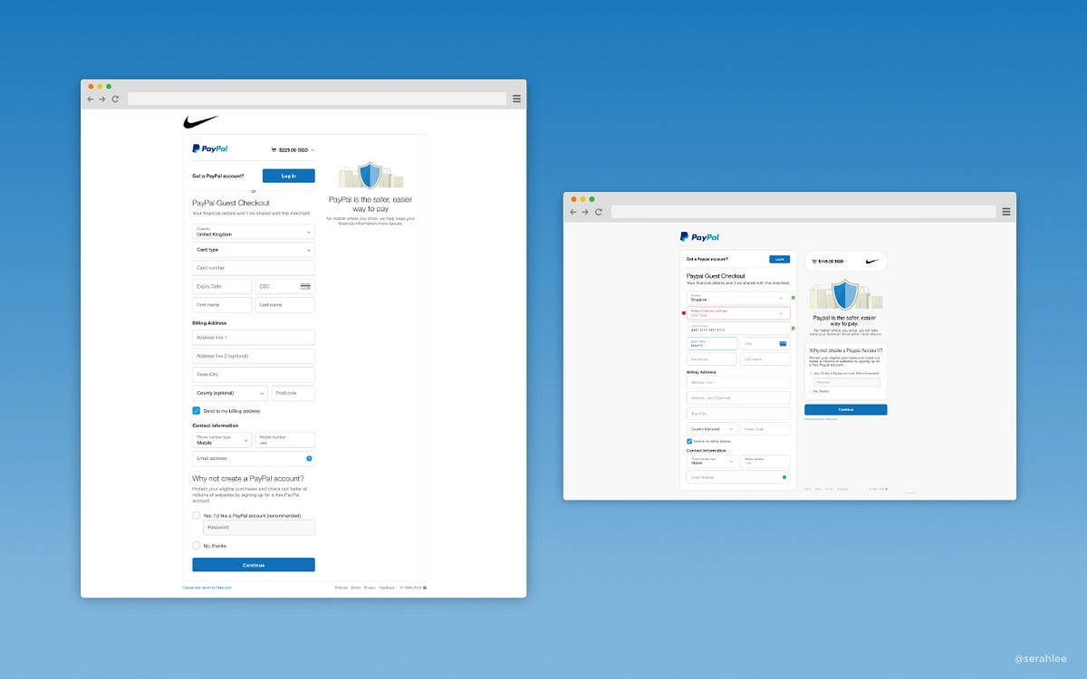 Learning from Paypal: Checkout Page