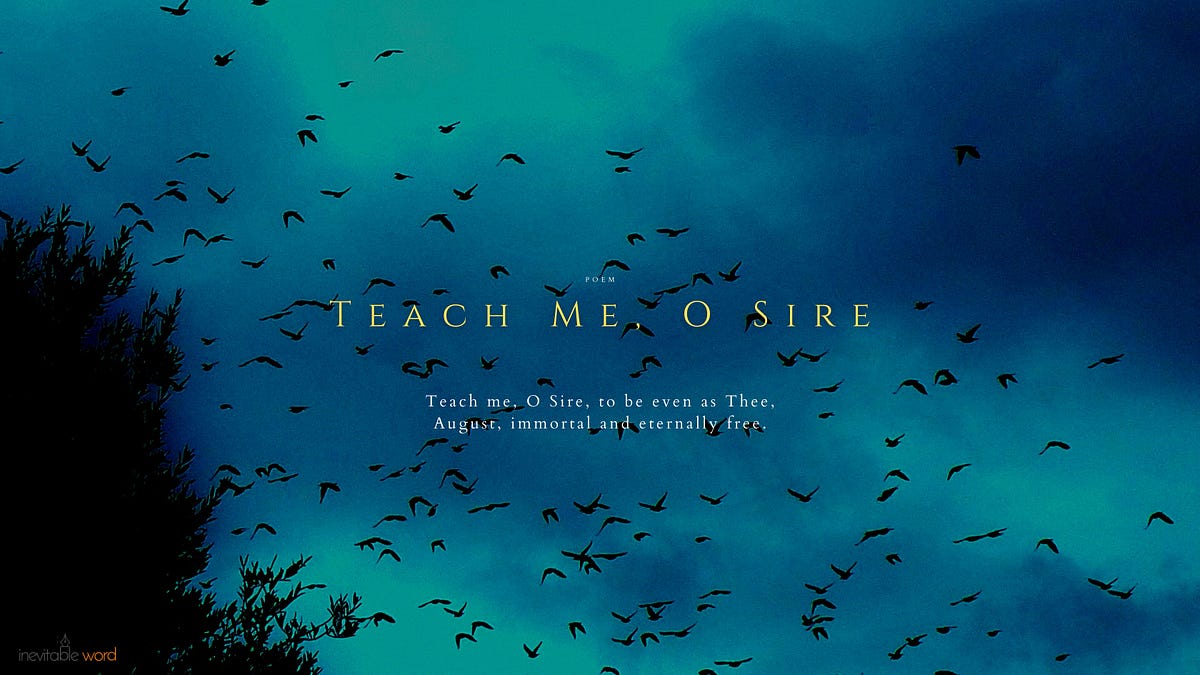 Teach Me, O Sire