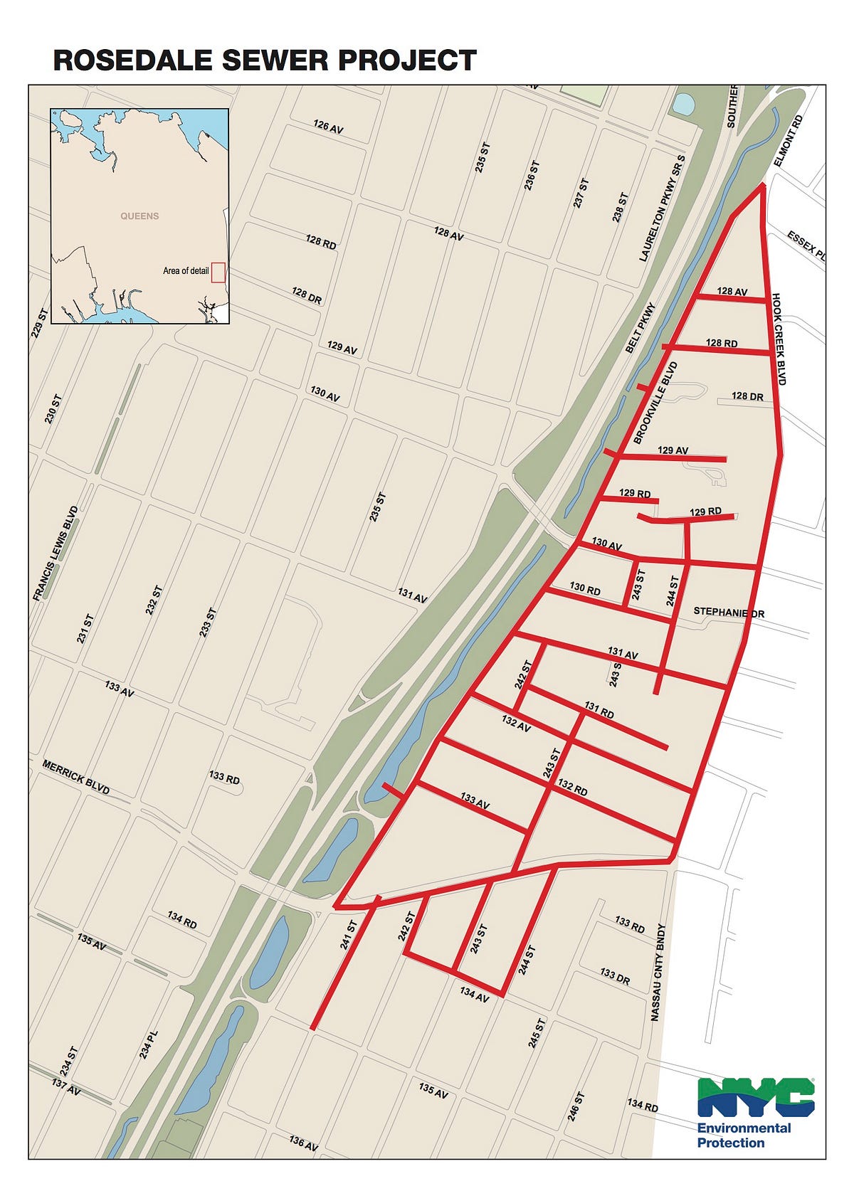 Sewer Infrastructure in Rosedale, Queens NYC Water Medium