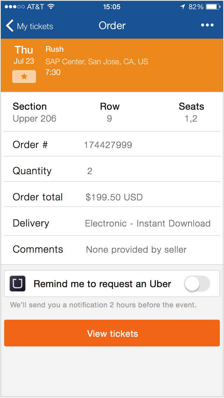 Stubhub electronic download