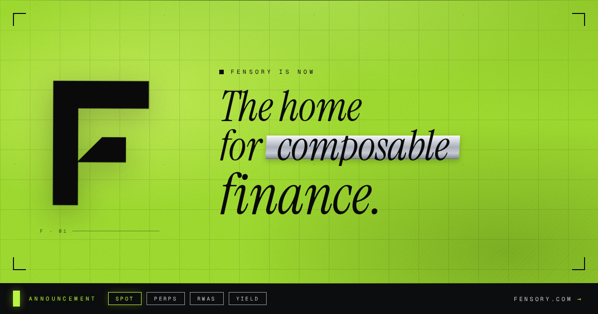Fensory is now The Home for Composable Finance