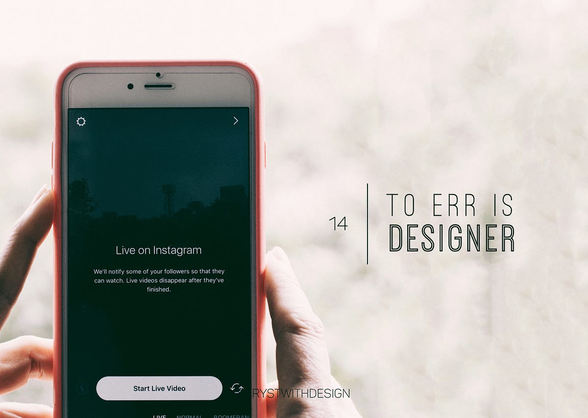 To err is designer