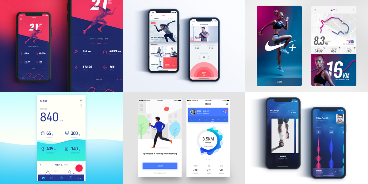 Friday Design Inspiration 15 Inspiring Fitness App Designs