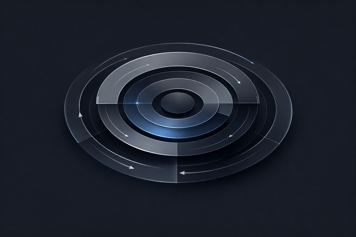 Visual framework representing a funnel command center optimization process.