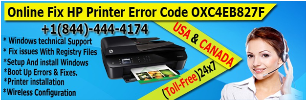 Online Fix HP Printer Error Code OXC4EB827F?