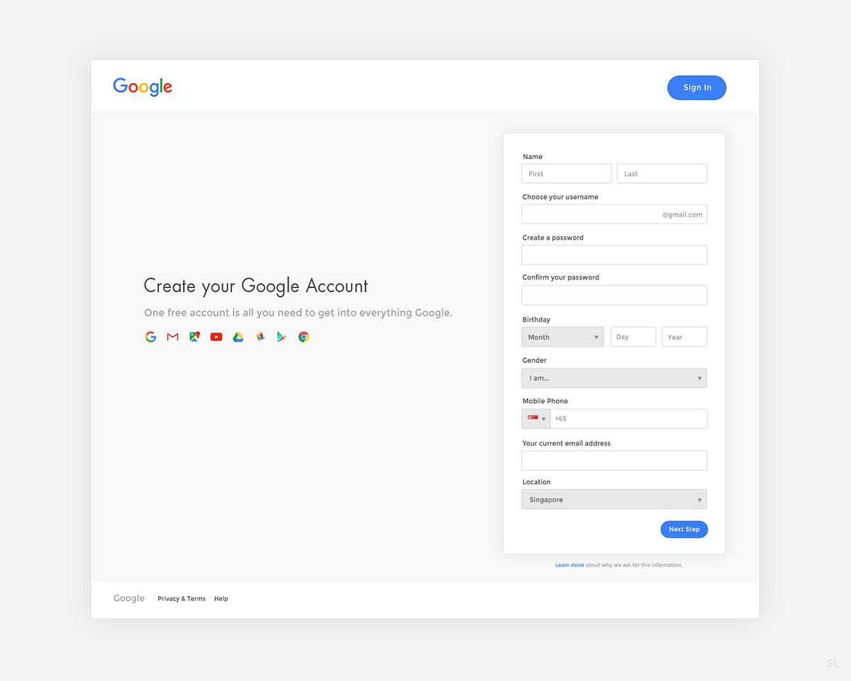 UI Practice: Sign up Page