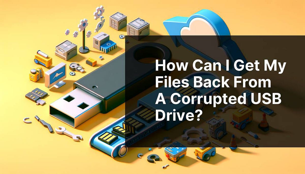 How can I get my files back from a corrupted USB drive?