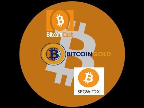 Parte 2 Forks Bitcoin Bitcoincash Bitcoingold E B2x - 