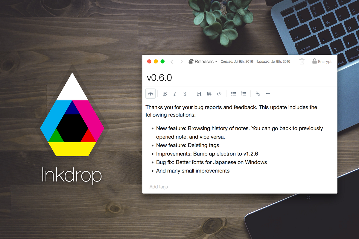 Inkdrop v0.6.0 Release Notes