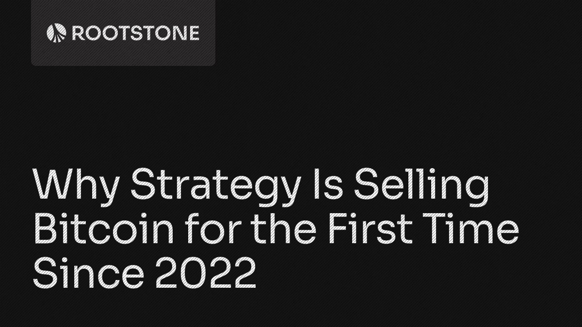 Why Strategy Is Selling Bitcoin for the First Time Since 2022